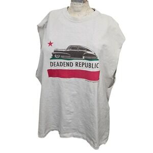 Thrashed DDeadend Republic Tank Top White Mens XL California Lowrider Custom Car